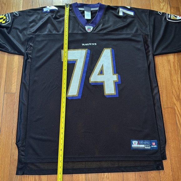 Reebok Baltimore Ravens Michael Oher #74 jersey in black, purple, white, & gold - Picture 16 of 16